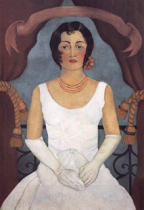 Frida Kahlo Portrait of a Woman in White oil painting picture